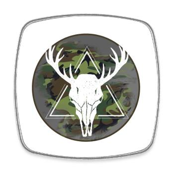 Chasseurs chasse - Magnet carré - blanc - Devant