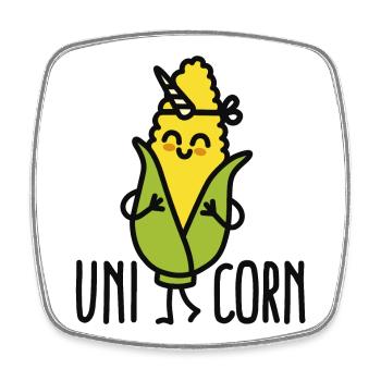 Wannabe uni-corn ( Unicorn ) - Viereckiger Kühlschrankmagnet - Weiß - Vorne