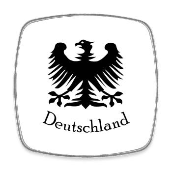 Bundesadler Deutschland - Viereckiger Kühlschrankmagnet - Weiß - Vorne