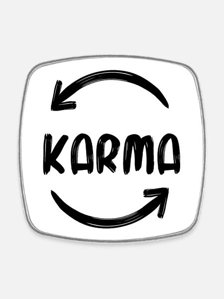 Karma Wiedergeburt Buddhismus Spiritualität Spruch - Viereckiger Kühlschrankmagnet - Weiß