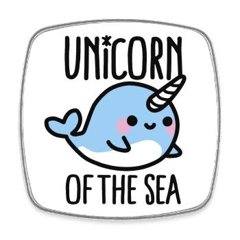 Unicorn of the sea - Square fridge magnet - white - Front