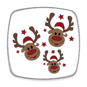 Weihnachten - Viereckiger Kühlschrankmagnet - Weiß - Vorne
