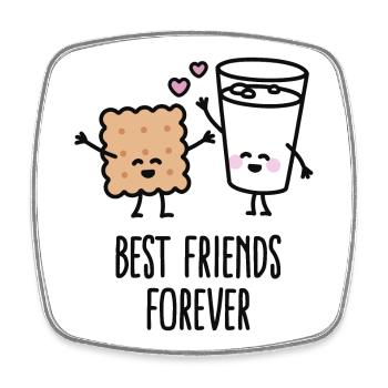 Best friends forever - Square fridge magnet - white - Front