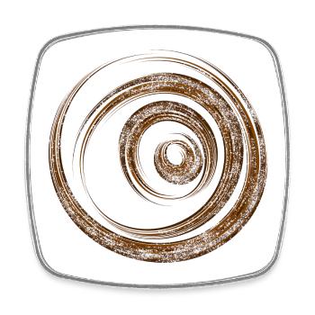kreise - Viereckiger Kühlschrankmagnet - Weiß - Vorne