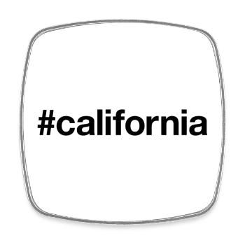 CALIFORNIA Kalifornien USA - Viereckiger Kühlschrankmagnet - Weiß - Vorne