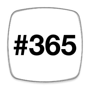 365 Tage Monat Jahr - Viereckiger Kühlschrankmagnet - Weiß - Vorne