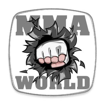 MMA Faust Symbol Kampfsport Illustration icon Logo - Viereckiger Kühlschrankmagnet - Weiß - Vorne