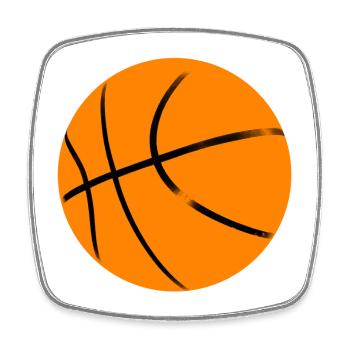 Basketball Vintage - Square fridge magnet - white - Front