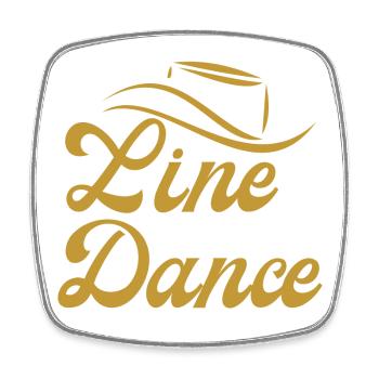 Idée cadeau de classe pour Line Dancer : « Line Dance » - Magnet carré - blanc - Devant