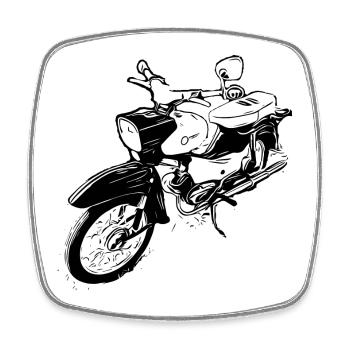 | étoiles | rda Cyclomoteur | Camion | Technologie - Magnet carré - blanc - Devant