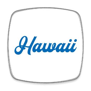 HAWAÏ Surf - Magnet carré - blanc - Devant