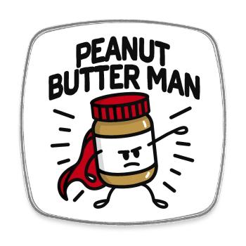 Peanut butter man (place on light background) - Viereckiger Kühlschrankmagnet - Weiß - Vorne