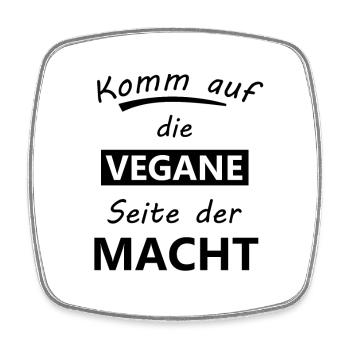 Veganer - Viereckiger Kühlschrankmagnet - Weiß - Vorne