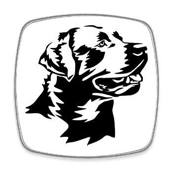 Labrador head - Square fridge magnet - white - Front