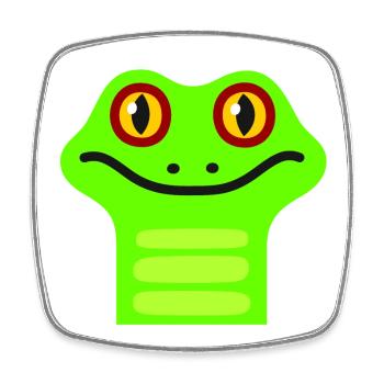 Grenouille mignonne - Magnet carré - blanc - Devant