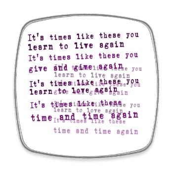 foo fighters lyric - Square fridge magnet - white - Front