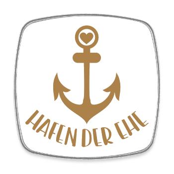 hafen_der_ehe - Viereckiger Kühlschrankmagnet - Weiß - Vorne