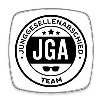 jga team heirat - Viereckiger Kühlschrankmagnet - Weiß - Vorne