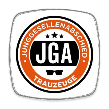 jga trauzeuge hochzeit - Viereckiger Kühlschrankmagnet - Weiß - Vorne