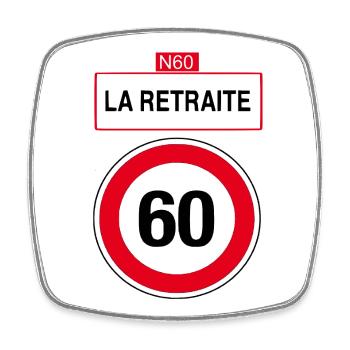 La retraite - Magnet carré - blanc - Devant