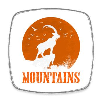 Capricorn at the Circle of the Sun - Square fridge magnet - white - Front