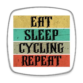 Cycling cycling - Square fridge magnet - white - Front