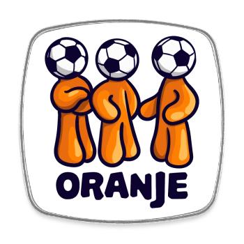 Niederlande Fussball Nationalteam Oranje Fan Team - Viereckiger Kühlschrankmagnet - Weiß - Vorne