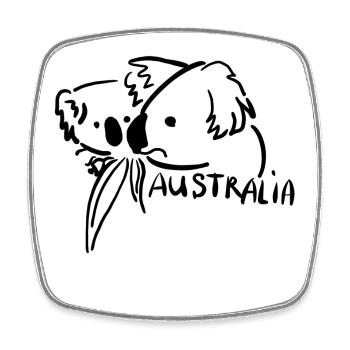 Australia - Square fridge magnet - white - Front