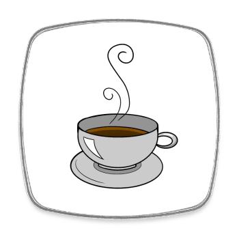 Kaffee Kaffeetasse Koffein Tasse Barista - Viereckiger Kühlschrankmagnet - Weiß - Vorne