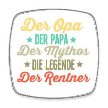 Opa Rentner Papa - Viereckiger Kühlschrankmagnet - Weiß - Vorne