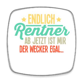 Rentner - Viereckiger Kühlschrankmagnet - Weiß - Vorne