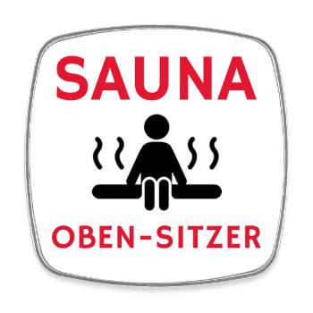 Cooler Spruch: Sauna Geschenk, Geschenkidee, Sauna - Viereckiger Kühlschrankmagnet - Weiß - Vorne