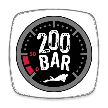 200bar - Square fridge magnet - white - Front