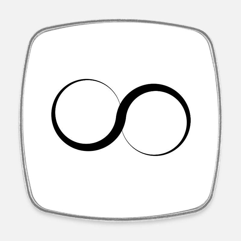 Infinity - logo - Magnet carré - blanc