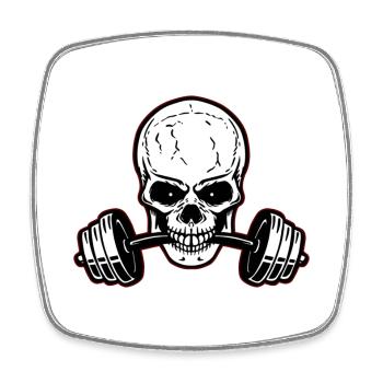 Calavera Fitness Motivation - Magnet carré - blanc - Devant