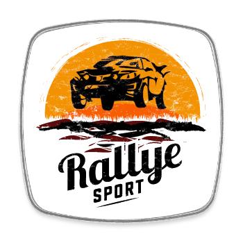 Rallye Sport - Motorsport - Motor Sport - Turbo - Viereckiger Kühlschrankmagnet - Weiß - Vorne