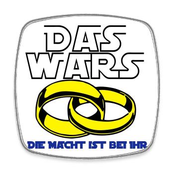 Junggesellenabschied , JGA das wars die Mach(25) - Viereckiger Kühlschrankmagnet - Weiß - Vorne