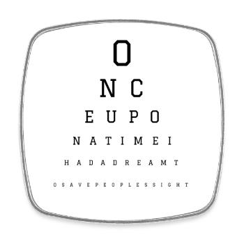 Optometrist gift ophthalmologist present optician - Square fridge magnet - white - Front