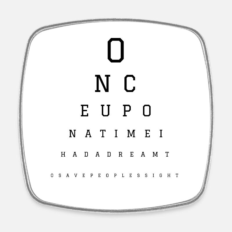Optométriste ophtalmologiste offert - Magnet carré - blanc