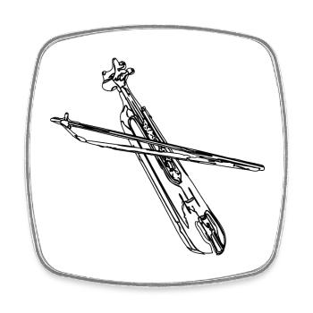 Kemence - Viereckiger Kühlschrankmagnet - Weiß - Vorne