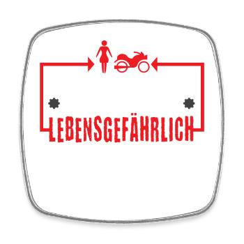 Motorrad Biker Motorräder Statement Lustig Sprüche - Viereckiger Kühlschrankmagnet - Weiß - Vorne