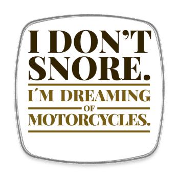 Moto motos drôle drôle énonciations motards - Magnet carré - blanc - Devant