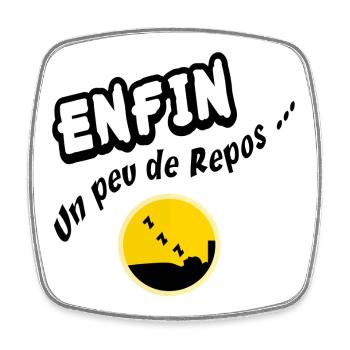Enfin un peu de Repos Sommeil - Magnet carré - blanc - Devant