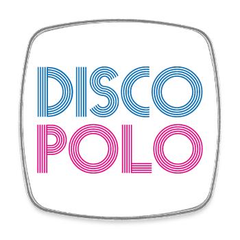 DISCO POLO Polska Polen Poland - Viereckiger Kühlschrankmagnet - Weiß - Vorne