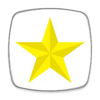 amish grange étoile jaune gelber Étoile jaune sévère - Magnet carré - blanc - Devant