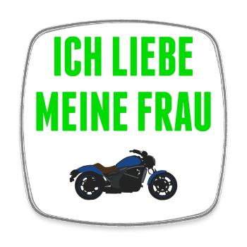 Cool Spruch Motorrad Motorsport Motorräder Biker - Viereckiger Kühlschrankmagnet - Weiß - Vorne