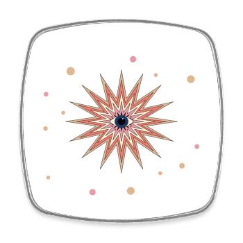 evil eye - Square fridge magnet - white - Front