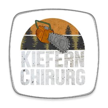 Holzfäller Motorsäge Geschenk Lustig Geschenk - Viereckiger Kühlschrankmagnet - Weiß - Vorne