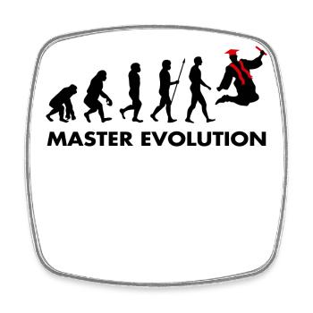 Examen de Master Evolution réussi - Magnet carré - blanc - Devant