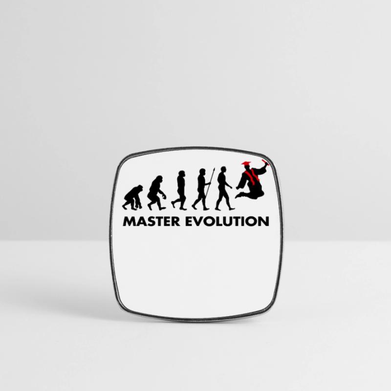 Master Evolution Prüfung Bestanden Schulabschluss Viereckiger Kühlschrankmagnet